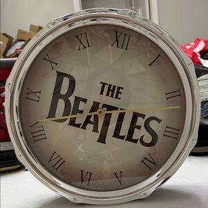 The Beatles Classic Silver and Cream Wall Clock